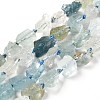Rough Raw Natural Aquamarine Beads Strands G-G010-17-1