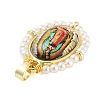 Rack Plating Brass Enamel Pendants KK-C056-07G-03-2