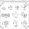 Dog Theme Tibetan Style Alloy Charms TIBEP-CJ0001-01-2