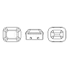 Preciosa® MAXIMA Crystal Sew-On Cups Y-PRC-SC8-20050-S-5