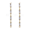 Brass Clear Cubic Zirconia Stud Earring Findings LS-KK-N232-13-NF-2