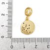 Brass Micro Pave Clear Cubic Zirconia European Dangle Charms KK-N271-46G-02-3