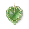 Brass Glass Pendants PALLOY-MZ00981-02-1