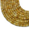 Frosted Natural Topaz Jade Beads Strands G-K389-C13-01-3
