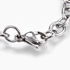 Tarnish Resistant 304 Stainless Steel Cable Chain Bracelets X-BJEW-P239-05-3