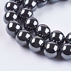 Non-Magnetic Synthetic Hematite Beads Strands G-H1624-12mm-1-3