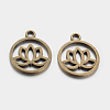 Tibetan Style Filigree Alloy Pendants TIBEP-5354-AB-FF-1