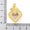 Rack Plating Brass Pendants ZIRC-L100-163G-04-3