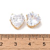 Brass Clear Cubic Zirconia Cabochons STAS-M294-30C-3