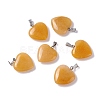 Natural Yellow Aventurine Pendants G-G956-B25-FF-2