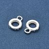 Brass Micro Pave Clear Cubic Zirconia Tube Bails KK-H532-42S-2
