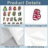 4 Sets 4 Style Christmas & Halloween Cloth Water-soluble Embroidery Aid Drawing Sketch AJEW-WH20039-001-3