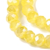 Baking Electroplate Glass Beads Strands DGLA-A039-J8mm-B23-3