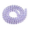 Electroplate Transparent Glass Beads Strands GLAA-T032-T6mm-AB01-3