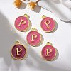 Golden Plated Alloy Enamel Charms X-ENAM-S118-08P-5