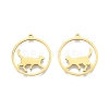 Ion Plating(IP) 201 Stainless Steel Pendants STAS-N098-098LG-1