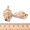 Electroplate Spiral Shell Pendants BSHE-L036-43-5