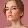 6 Pairs 6 Colors Resin Teardrop Dangle Earrings EJEW-AN0001-21-5