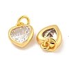 Brass Micro Pave Clear Cubic Zirconia Pendants KK-P275-33B-G-2