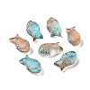 Transparent Spray Painted Glass Beads GLAA-I050-10D-1
