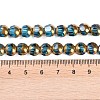 Electroplate Glass Beads Strands EGLA-Q128-04A-FP04-4