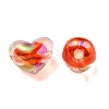 Two Tone UV Plating Transparent Acrylic European Beads OACR-F004-06C-2