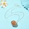 304 Stainless Steel Macrame Pouch Empty Stone Holder for Pendant Necklaces Making NJEW-JN04382-5