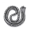 Electroplated Natural Lava Rock Beads Strands G-A256-E01-01G-3