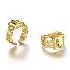 Brass Micro Pave Clear Cubic Zirconia Cuff Rings RJEW-H541-01L-G-2