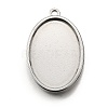 304 Stainless Steel Pendant Cabochon Settings STAS-S181-02P-C-1