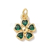 Brass Micro Pave Cubic Zirconia Pendants KK-L268-031G-01-1