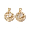 Rack Plating Brass Shell Pendants KK-D087-25G-08-2