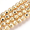 Electroplate Non-magnetic Synthetic Hematite Bead Strands X-G-Q465-16KC-1