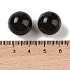 Natural Black Onyx(Dyed & Heated) No Hole Sphere Beads G-K353-04D-32-3