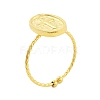 Real 18K Gold Plated 304 Stainless Steel Open Cuff Rings for Women RJEW-B061-02G-07-1