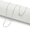 925 Sterling Silver Cable Chain Necklaces NJEW-C052-12P-1