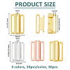 30Pcs 3 Styles Alloy Bikini Clips FIND-FH0016-53-2