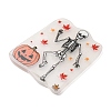 Halloween Luminous Printed Transparent Acrylic Pendants OACR-B055-01A-2
