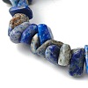Natural Lapis Lazuli Chip Bead Stretch Bracelets for Children BJEW-JB06388-04-5