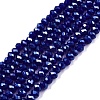 Electroplate Glass Beads Strands EGLA-A044-P1mm-A07-1