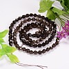 Faceted Natural Smoky Quartz Gemstone Bead Strands G-J331-29-8mm-2
