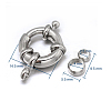 Brass Spring Ring Clasps KK-L082D-01P-3