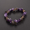 Chips Gemstone Beaded Stretch Bracelets X-BJEW-JB01824-05-1
