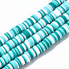 Handmade Polymer Clay Beads Strands CLAY-R089-8mm-085-1