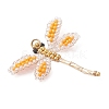 Glass Seed Beaded Dragonfly Pendants PALLOY-MZ00983-02-3