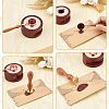 Brass Wax Seal Stamps with Wood Handle AJEW-WH0412-0159-3