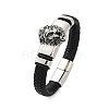 Braided Microfiber Leather Cord Bracelets BJEW-D304-19AS-01-2