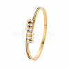 Crystal Rhinestone Disc Bangle BJEW-N017-016LG-4