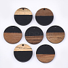 Resin & Walnut Wood Pendants RESI-S358-02D-08-1
