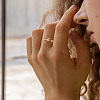 1Pc Brass Micro Pave Clear Cubic Zirconia Open Cuff Rings for Women RJEW-LP0002-37Z-1